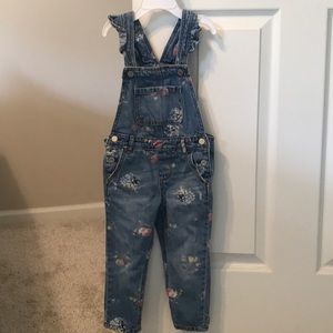 Gap floral overalls